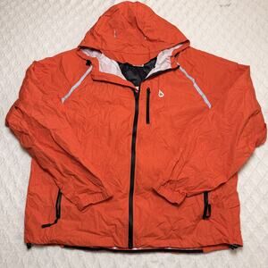 Baleaf Orange Waterproof Cycling Rain Jacket With Hood 3XL